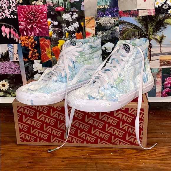 High Top Custom Hydro Dipped Vans - Picture 1 of 1